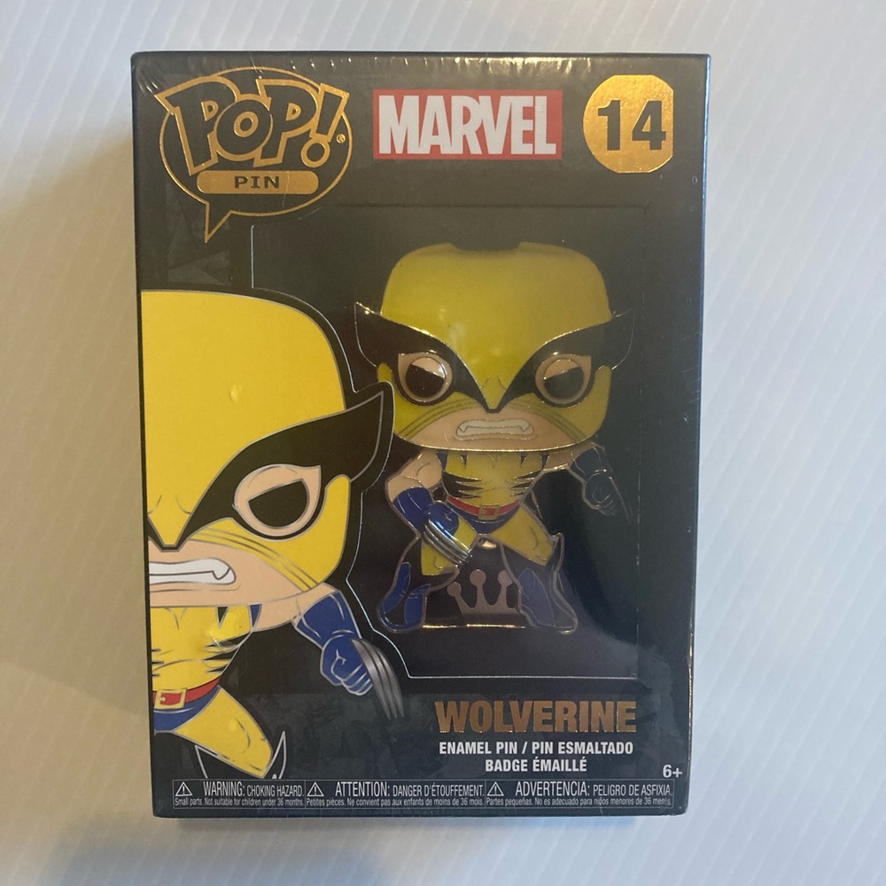 Funko Pop Large Enamel Pin - Marvel - Wolverine  (#14, NEW)